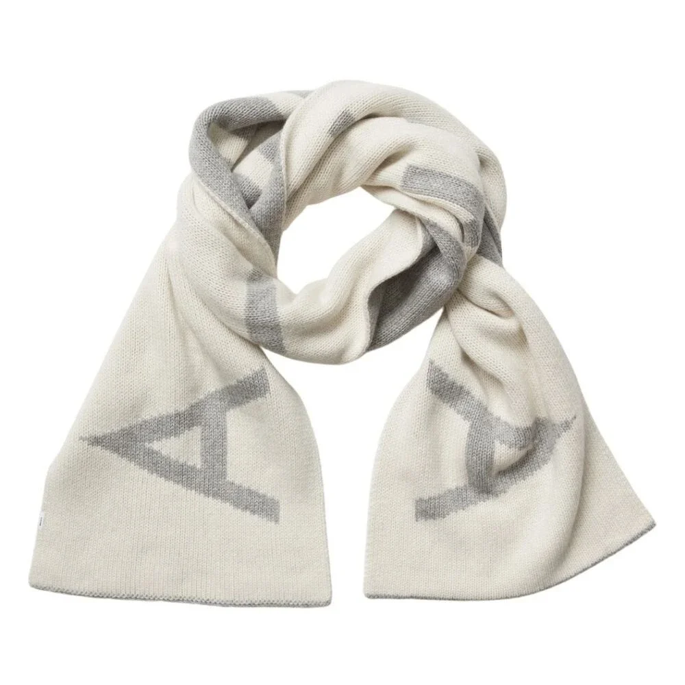 Athleta daily knit reversible cashmere & wool blend scarf